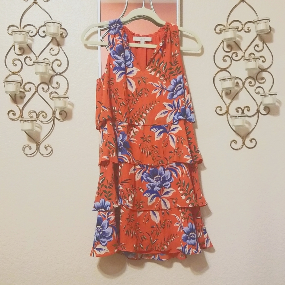 LOFT Layered Floral Dress